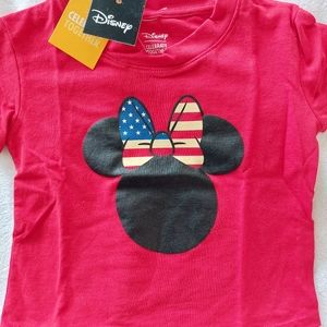 Disney's Minnie Patriotic Baby Girl's Tee, 12M, NWT